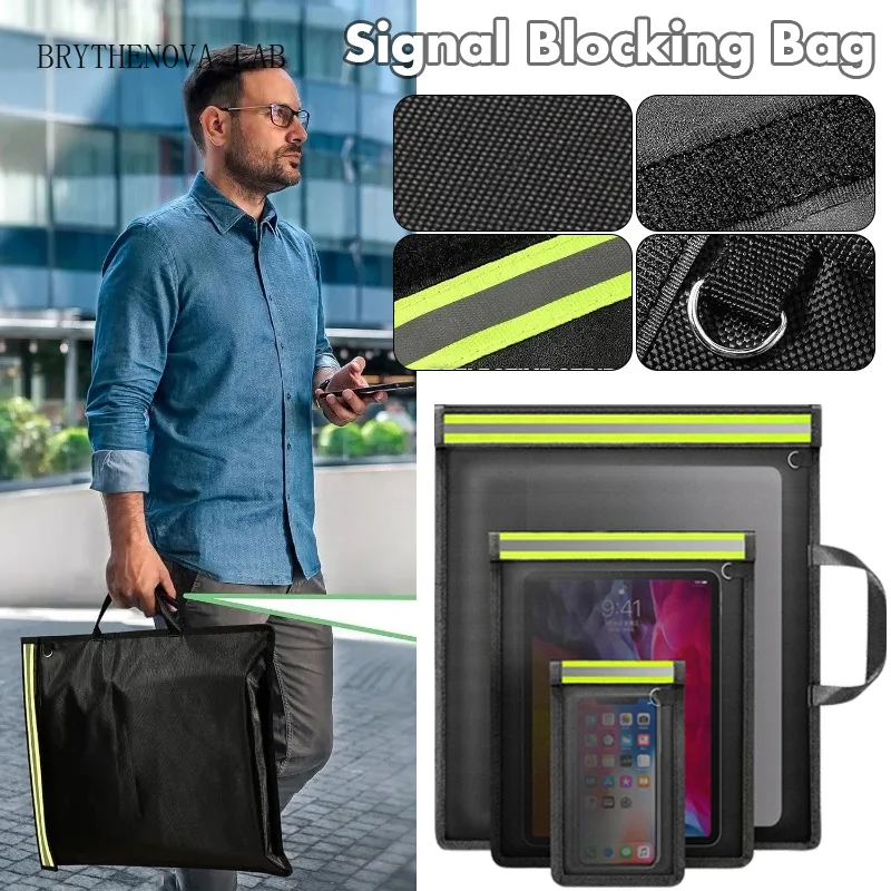 3 Pcs Signal Blocking Bag Mobile Phone Anti-radiation Signal Shielding Faraday Bag Cage Pouch Car Key Radiation Protection