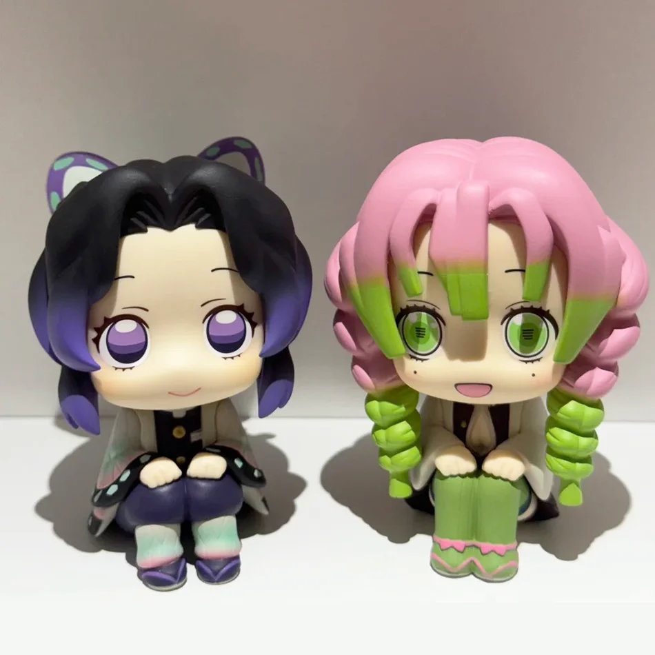Demon Slayer Figure Toy Anime Kimetsu no Yaiba Q Version Sitting Tanjiro Nezuko Inosuke Zenizu PVC Figurine Model Doll Gifts