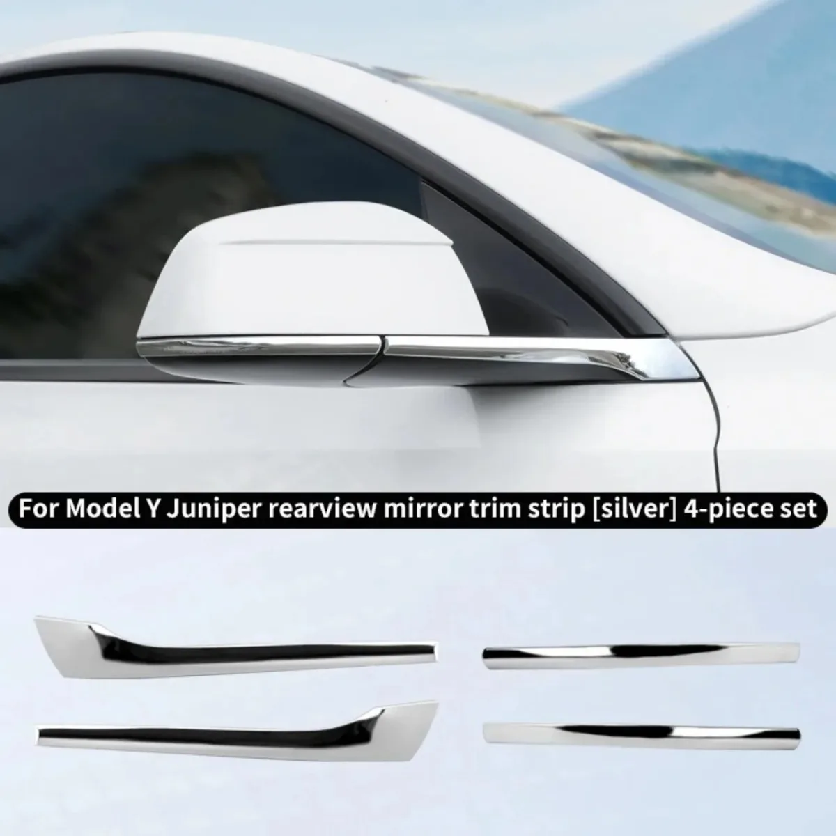 For Tesla Model Y Juniper YL 2025-2026 Rearview Mirror Anti-Collision Strip Side Mirror Protector Scratch Guard Accessories
