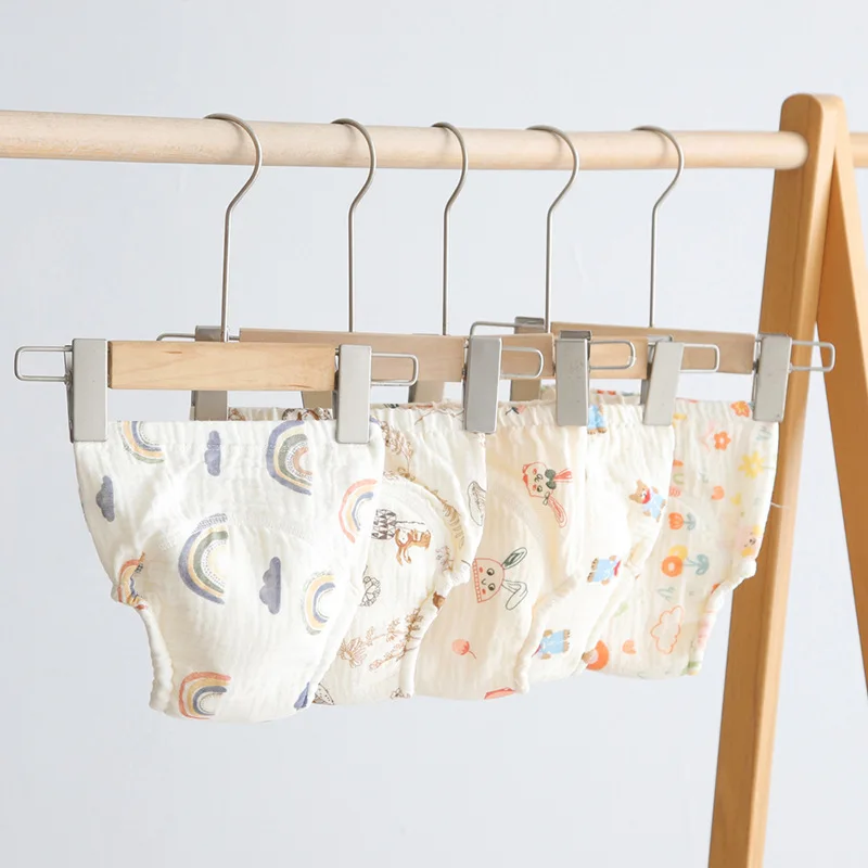 Washable Baby Training Pants Cotton Diapers Bubble Gauze Nappy Breathable Reusable Children's Underwear Toddler Cloth Diapers