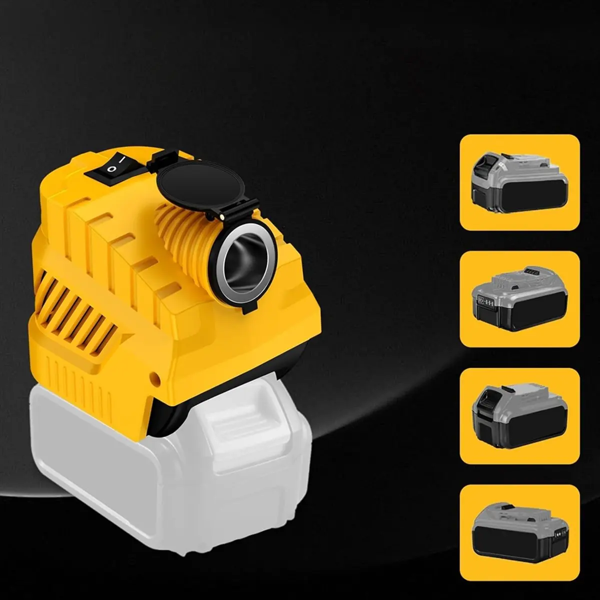AA19 For Dewalt 20V to 12V Step-Down Converter Power Battery Adapter Wheel, for Most 12 Volt in-Vehicle Devices