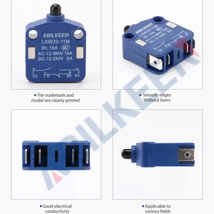 ABILKEEN NS296 LXW20-11 15A 380VAC momentary ON flashlight big current micro switch