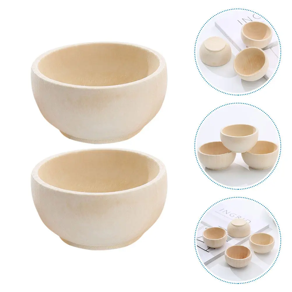 

2 шт. деревянных мини-чаш для творчества, заготовки для росписи и окрашивания, материалы для детского рукоделия и декора