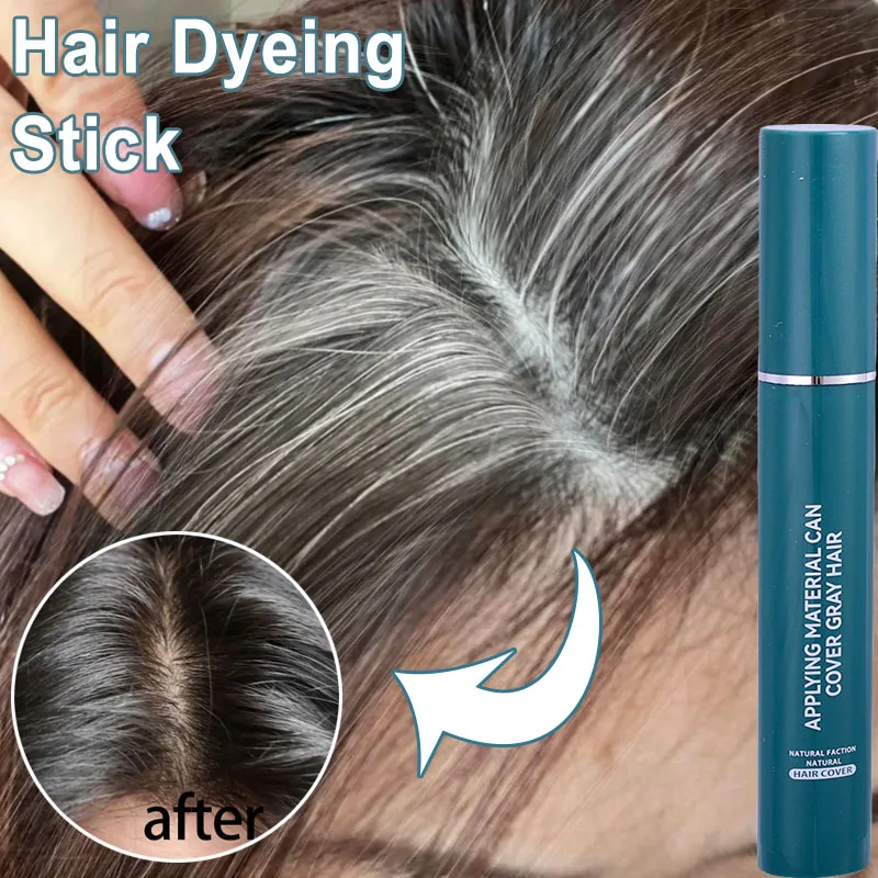 One-Time Black Hair Dyeing Stick Instantly Cover White Hair Easy To Use Fast Cover Hairs Roots Modify Disposable Hair Dye Cream