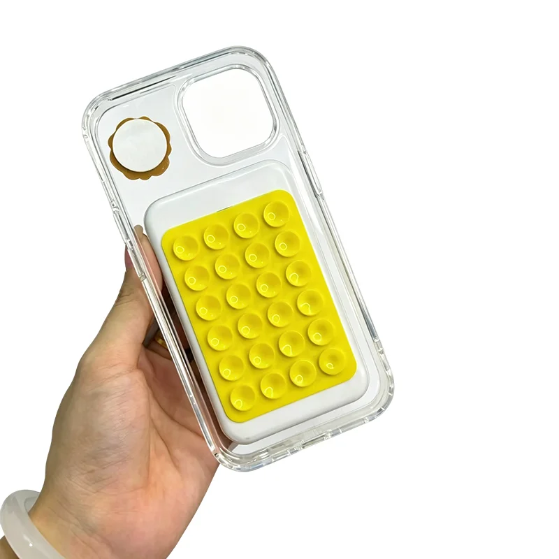 For Candy Color Silicone Suction Phone Case Mount Non Slip Suction Cup Phone Stand Silicone Phone Holder For Selfies and Videos