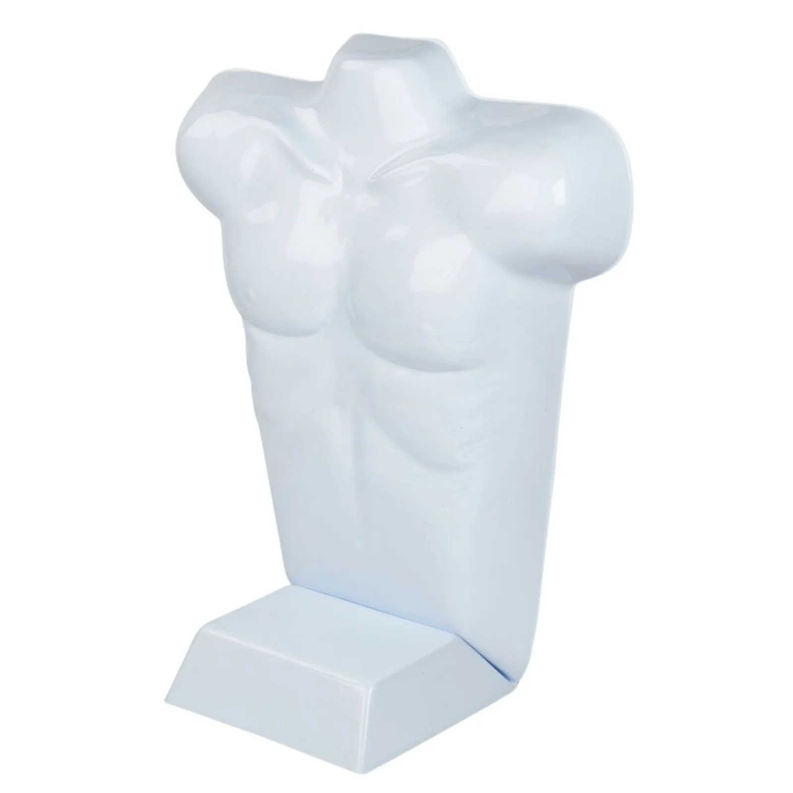 

US Economic Male White Plastic Countertop Manikin - Fits Men's Size S-L-