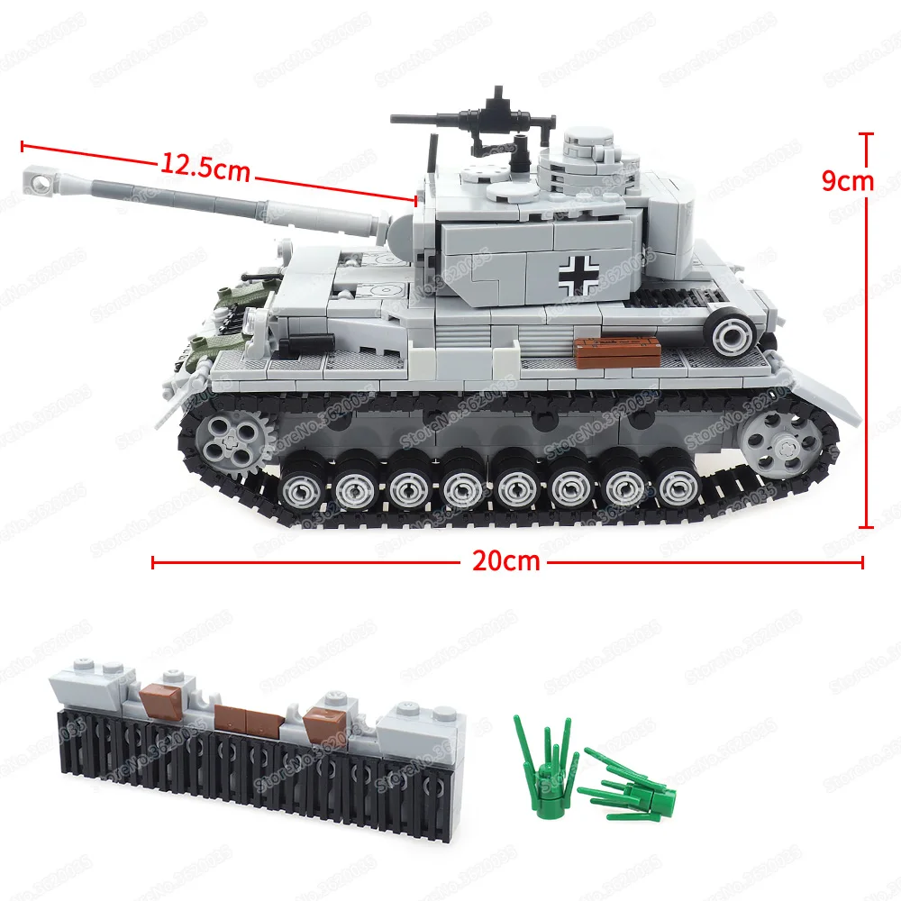 Legend Panzer IV Tank Destroyer Building Block Moc Military WW2 Figures Weapons Scenes Fierce Fighting Model Child Gift Boy Toys