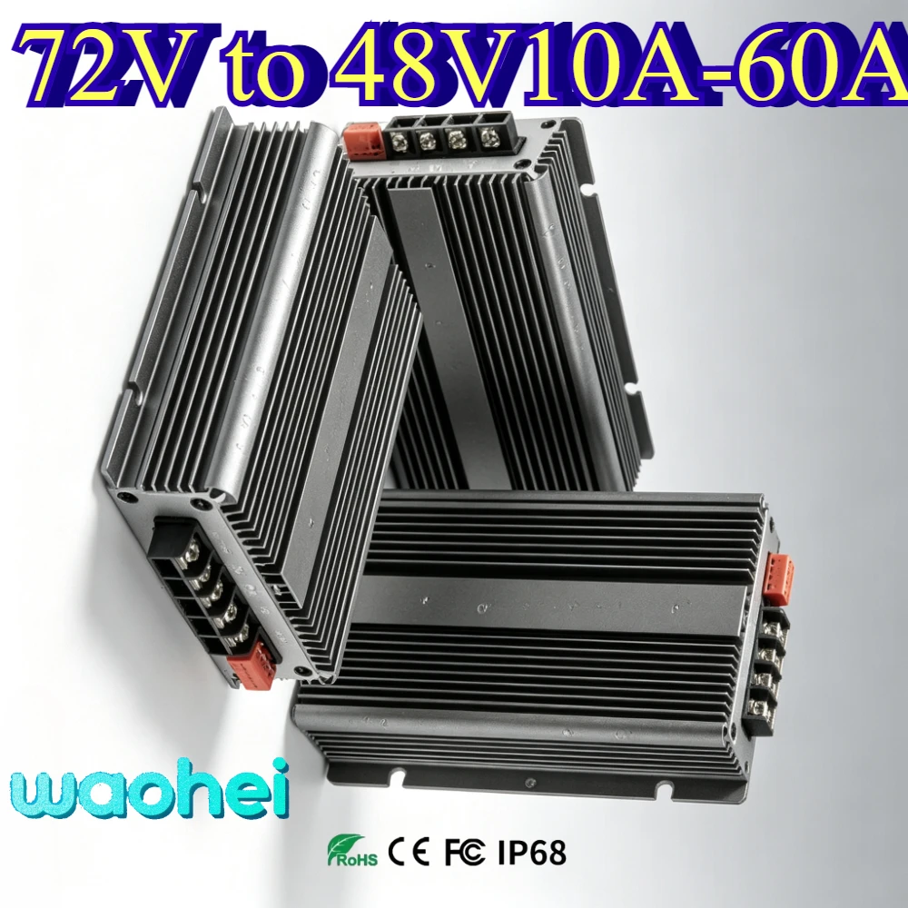 72v to 48v 56v 60v 64v 70v 72v 88v 10A-60A DC DC Step Down Power Converter Buck Converter Reducer With ACC RoHS High Quality