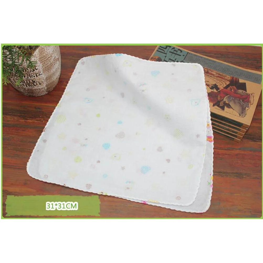 1 pièces bébé 31x31cm coton gaze salive serviette florale carré doux absorbant visage lavage tissu bavoirs serviette bébé bavoirs carré écharpe