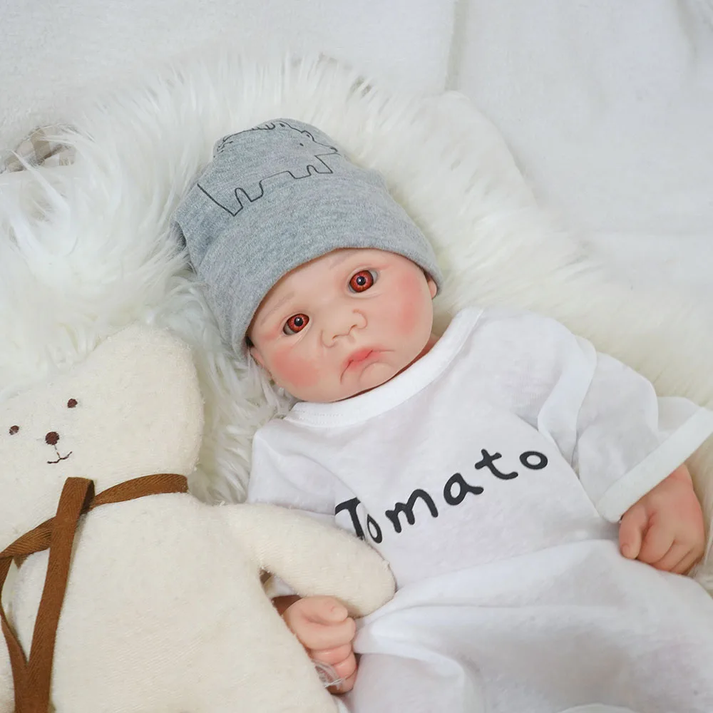 Die realistische 15-Zoll-Silikonpuppe ist eine weiche und süße Mädchenpuppe, ein perfektes Geschenk für Kinder ab 3 Jahren.Nr. 2. Keine Kleidung