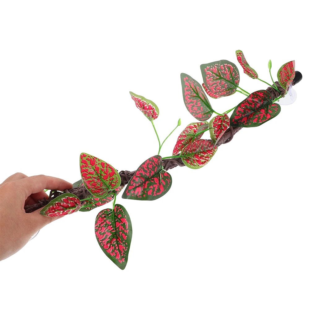 

2pcs Artificial Climbing Vines Realistic Jungle Vine Fake Greenery For Reptile Tank Decor Terrarium Accessories Fake Branches