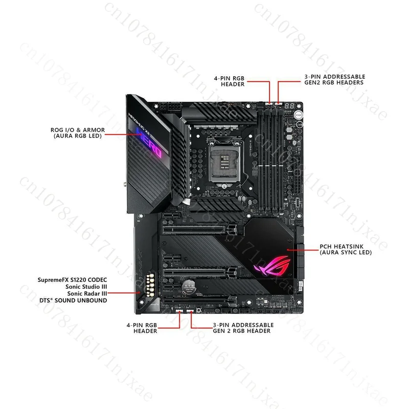 

Материнская плата для ASUS ROG MAXIMUS XII HERO (WI-FI) с поддержкой 128 ГБ DDR4 LGA1200