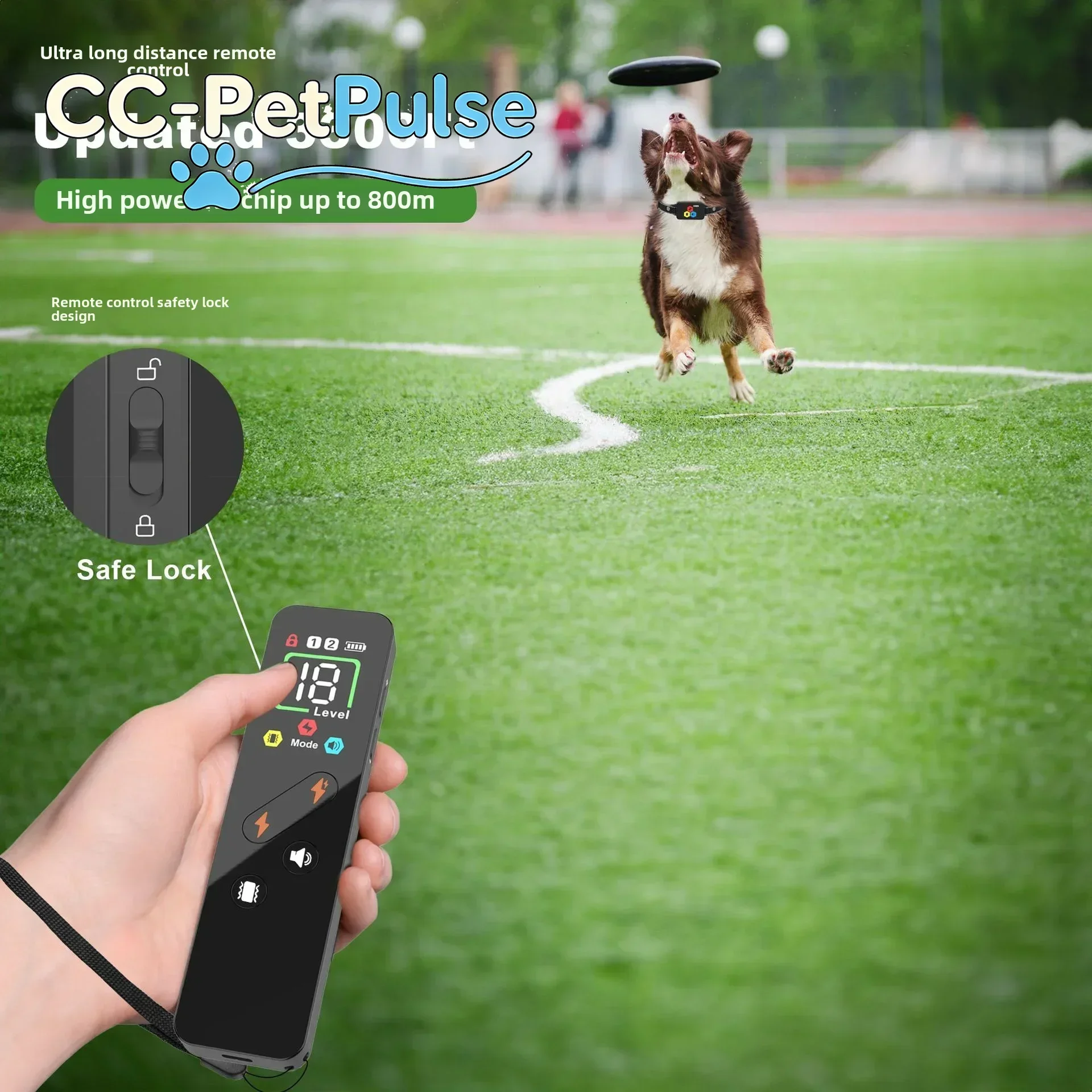 

Умный ошейник для дрессировки собак CC-PetPulse с цветным экраном и пультом ДУ, электронный ошейник для предотвращения лая, товары для животных