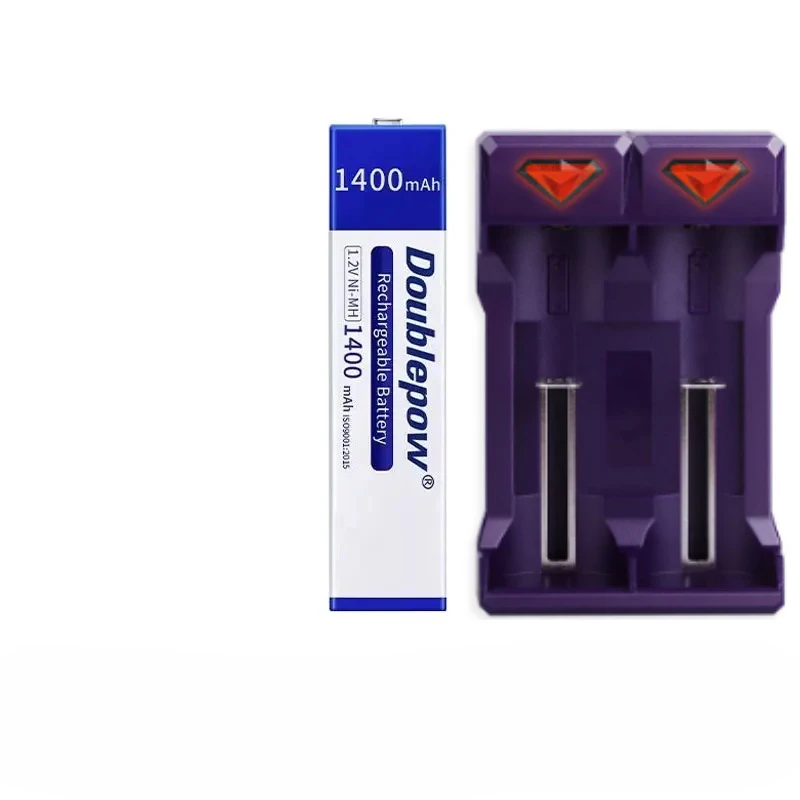 NiMH Rechargeable Batteries 1.2V 1400mAh F6 Chewing Gum Battery CD/MD + USB Charger for Listening CD MD Machine MP3