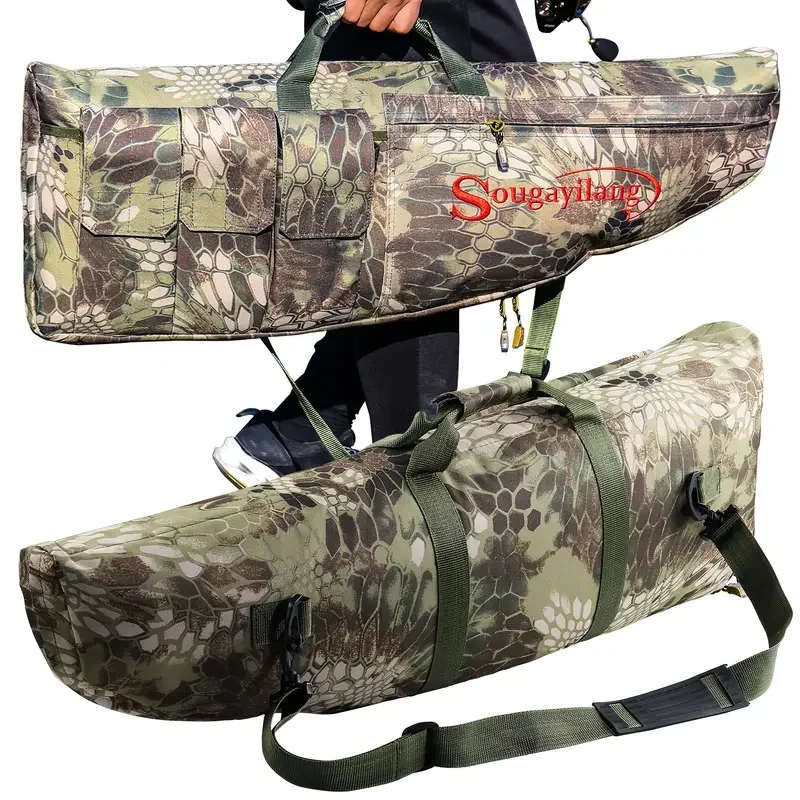 

Sougayilang Oxford Cloth Fishing Pole Bag, Portable Folding Fishing Rod Carry Case, Fishing Tackle Accessories