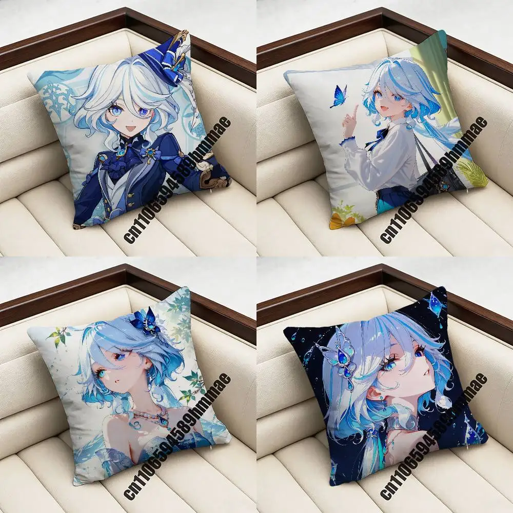 

Genshin Impact Furina Throw Pillow Case Sham 45x45cm 35x35cm Square Home Pillowcase Cushion Cover