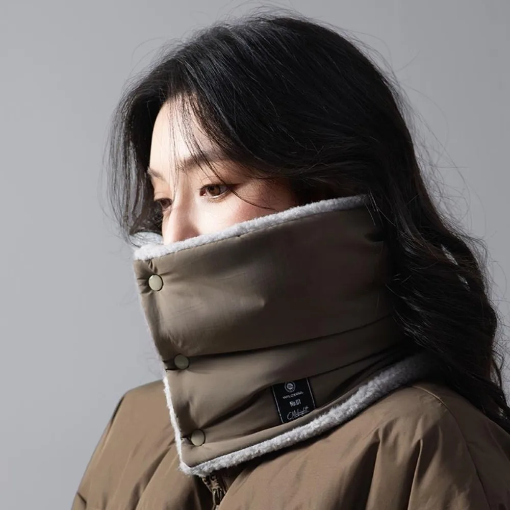 

Универсальные пуховые хлопковые гетры, утолщенный термозимний шарф на шею, морозостойкий воротник для мужчин и женщин, уличный