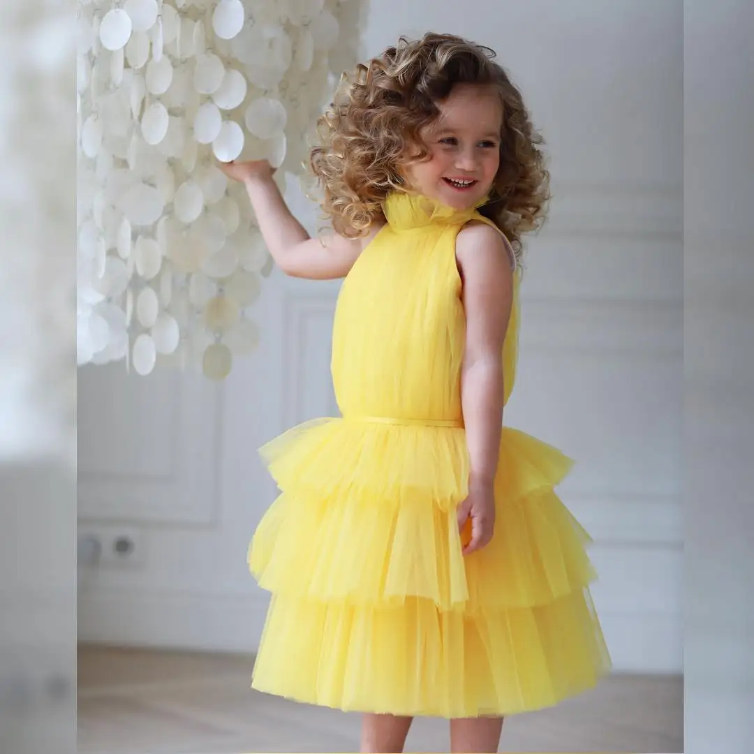 

Puffy princess dress Girls princess dress birthday party dress girl tutu cake dress