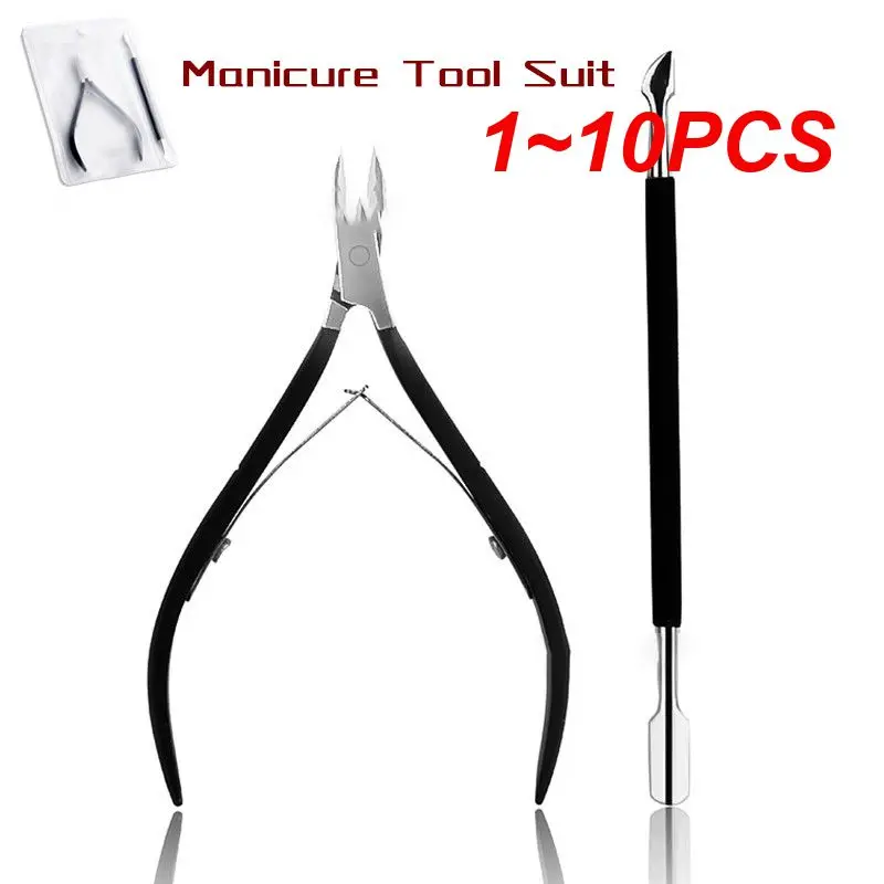 1~10PCS Nail Cuticle Nipper Scissors Stainless Steel Manicure Colorful Clipper Dead Skin Remover Pedicure Eagle Beak Pliers