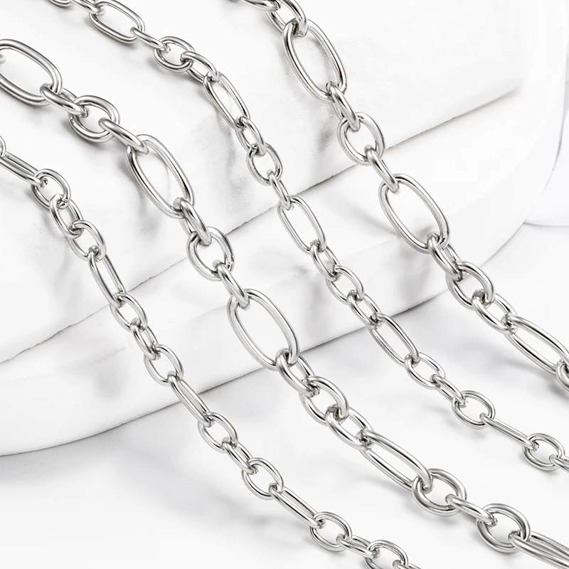 1Meter Stainless Steel 3:1 O Shape Chain For Jewelry Making Supplies DIY Charm Necklace Bracelet Fashion Accessorie Wholesale