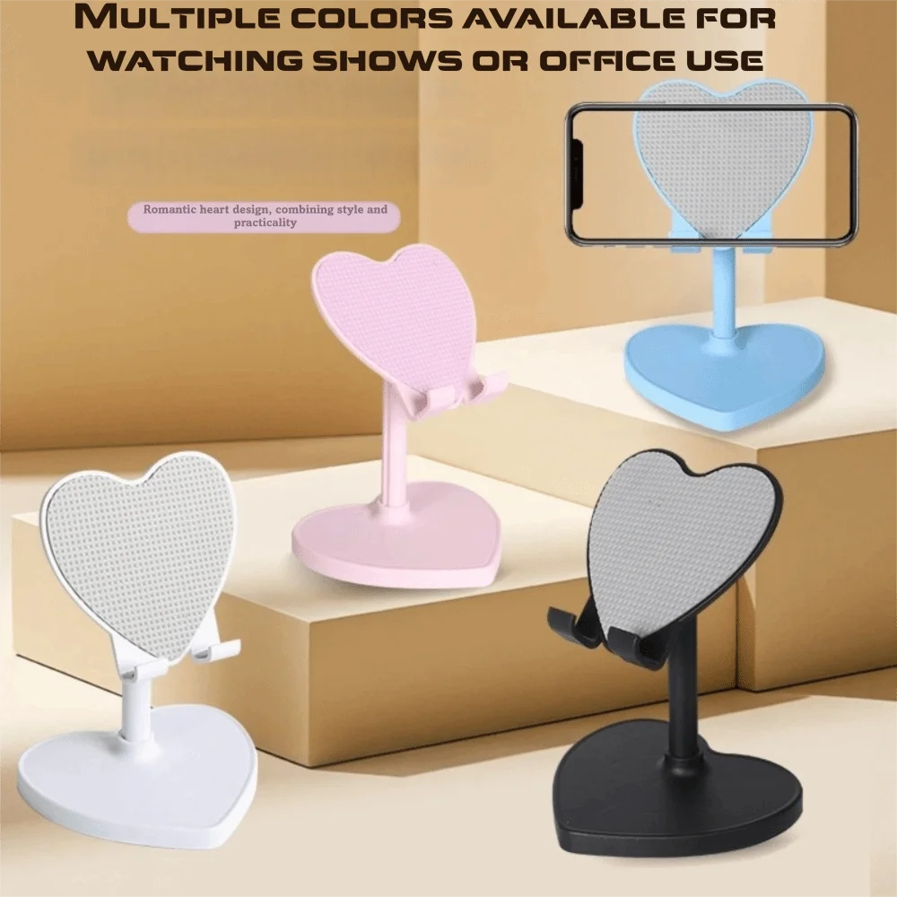 Love Shaped Multifunctional Phone Stand Extendable Adjustable Lifting Foldable Tablet Holder for Live Streaming Desk Use - view 3