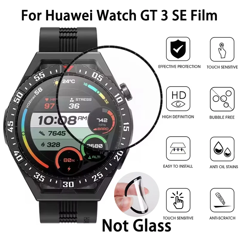 Film For Huawei Watch GT3 SE 3D Curved Soft Edge Protective Cover Smartwatch Accessories Screen Protector For Huawei GT3SE Films