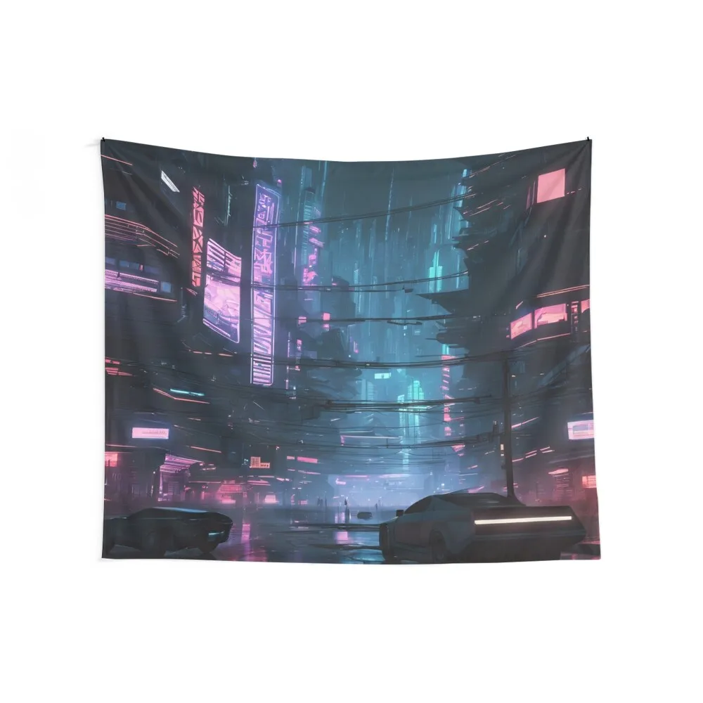 Cyberpunk Night City Art #11 Tapestry Home Decor Accessories Wall Hanging Wall Wall Decorations Tapestry