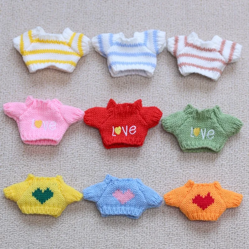 

Labubu Doll Clothes Plush Christmas Sweater 17cm Plush Doll Clothes Accessories Labubu I II Idol Doll Sitting Party Accessories