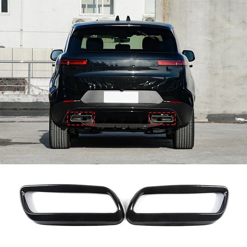 

For Land Rover Range Rover Sport 2023-2024 Stainless Black Car Exhaust Pipe Tail Throat Frame Cover Trim Sticker Car Accessories