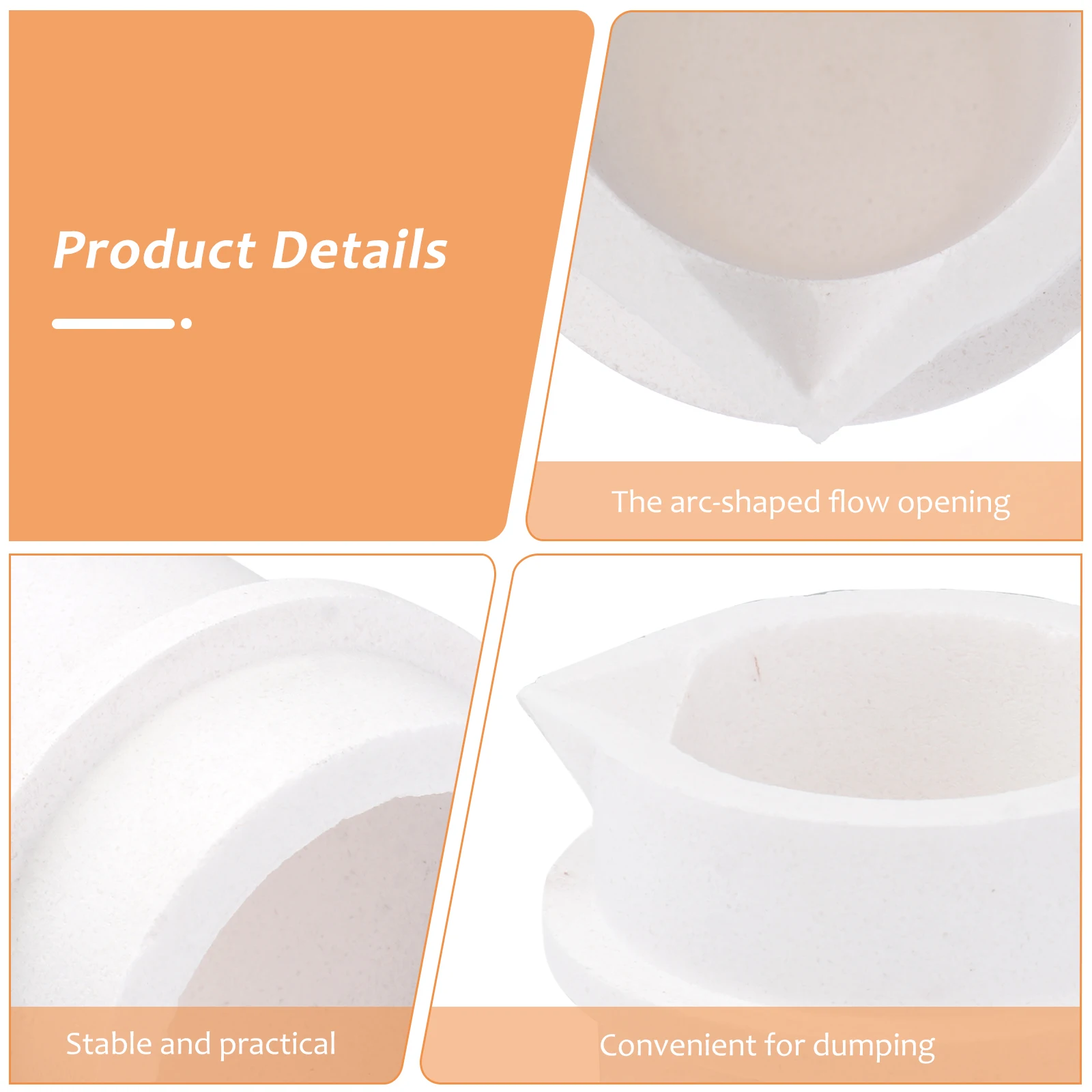 

1pc Quartz Metal Recasting High Temperature Resistance 1800℃ High Purity Insulation Scientific Experiment Equipment Melting Gold