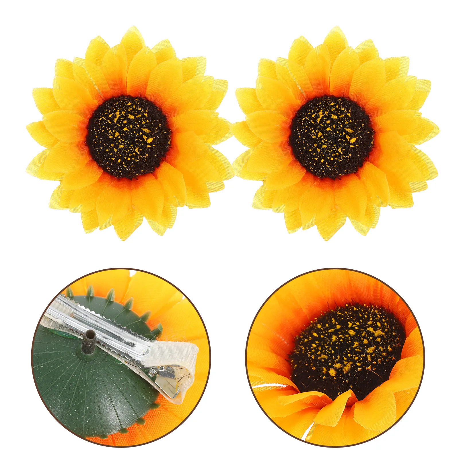 

Набор из 6 заколок для волос в виде подсолнухов: стильные цветочные заколки-уточки, элегантные аксессуары для вечеринок, модные заколки для челки, стильные заколки для волос