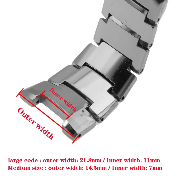 Watch Band Tungsten Steel Watch Bracelet FOR RADO 6020 Butterfly Buckle Watch Straps Bolton Notch 11mm*22mm 7mm*15mm watch Chain