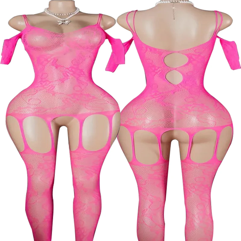 One Piece Sexy Lingerie Open Bra Crotchless Underwear For Sex Lace Transparent Plus Size Bodysuit Babydoll Dress Erotic Costumes