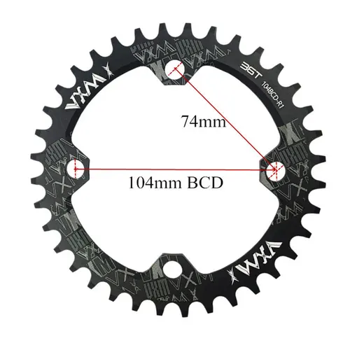 Imagen 2 del producto VXM 104BCD Ligh 30T-52T MTB bicicleta plato positivo y negativo enlace de cadena ciclismo corona anillo piezas pieza de perno a juego