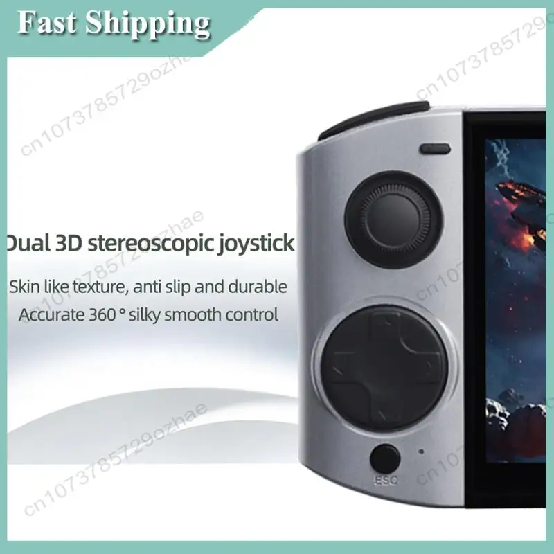 -A01R Linux OS شاشة OLED مقاس 5.1 بوصة وحدة تحكم ألعاب فيديو محمولة باليد 09 عصا تحكم ثلاثية الأبعاد تدعم أكثر من 30 محاكيات