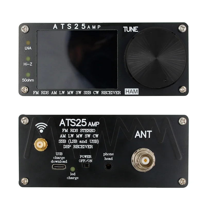 البرامج الثابتة الجديدة 4.17 ATS25 AMP RDS راديو كامل النطاق FM RDS AM LW MW SW SSB DSP مع مسح الطيف سهل التركيب