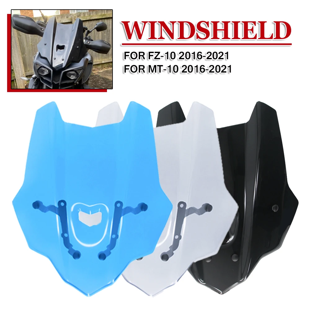 

Windshield Windscreen For Yamaha MT10 FZ10 FZ-10 MT-10 2016 2017 2018 2019 2020 2021 Motorcycle Wind Deflector With Bracket Kits