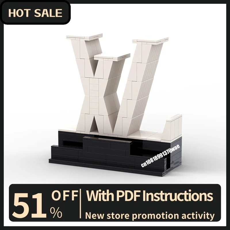 

New Moc 242Pcs L Letter Phone Holder Symbols Model Building Statue Blocks Diy Creative Ideas Kids Toys Birthday Christmas Gift