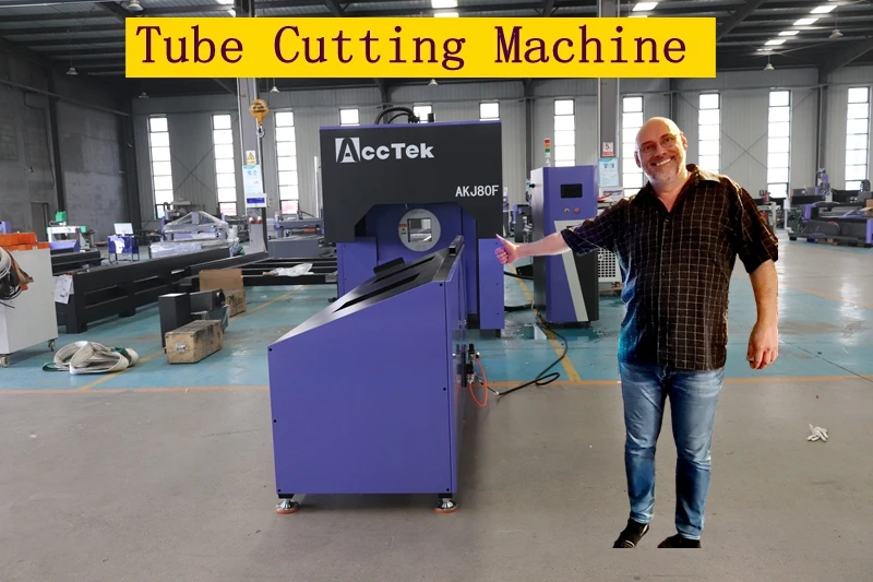 2KW 2000W 6000W Three Chuck Laser Tube Cutting Machine Cnc Fiber Laser Cutting Machine for Metal Pipe Tube 5 Axis for Sale