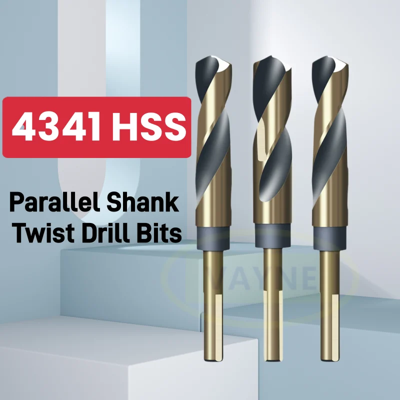 

1pcs HSS 4341 Metal Parallel Shank Twist Drill Bits Mini Shank Drill for Stainless Steel Drilling Machineworking Tool 12mm-35mm