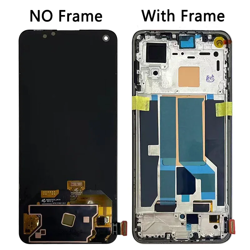 Super AMOLED For OnePlus Nord 2 Nord2 5G LCD DN2101, DN2103 Display Touch Screen Digitizer Panel Assembly For 1+Nord 2 LCD