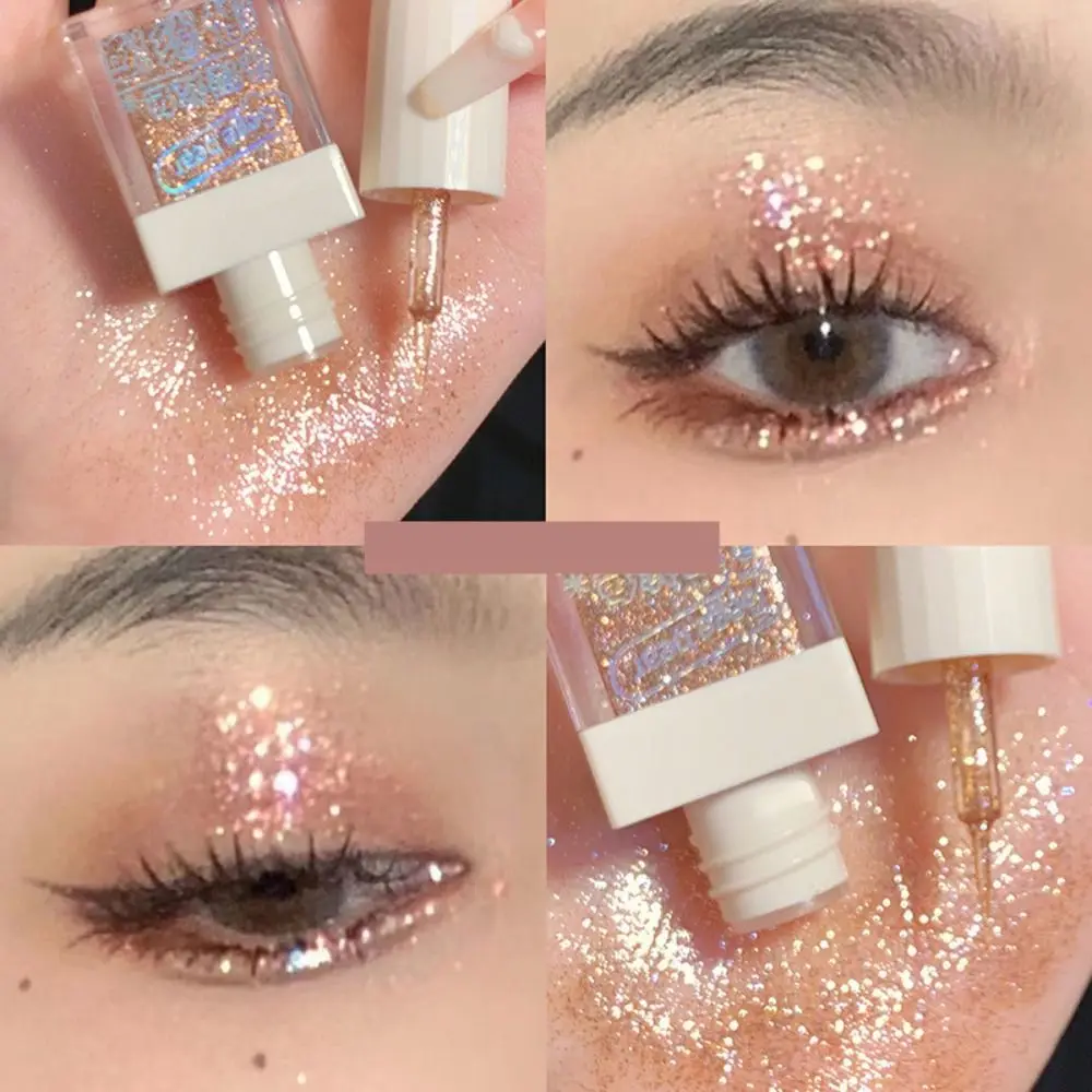 Liggend Zijderups Markeerstift Cosmetische Glitter Make-Up Tool Diamant Oogschaduw Gezicht Glinsterende Gel Oogglitter Vloeibare Oogschaduw