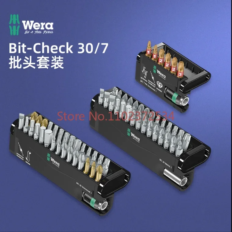 German wera vira power tool Bit-Check 30/7 cross box hexagon socket screwdriver set