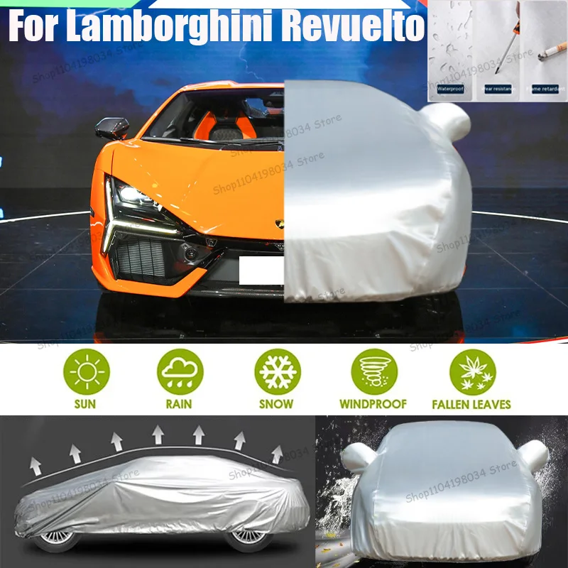 

For Lamborghini Revuelto Auto Anti snow Anti dust Sunscreen Anti-uv Anti peeling paint And Anti Rainwater 210t car cover