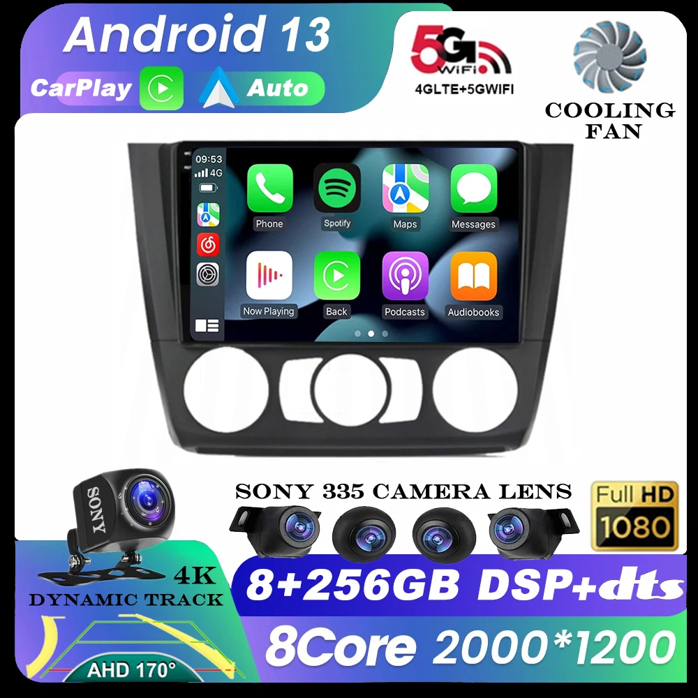 

Android 13 Auto Radio For BMW 1-Series E88 E81 E82 E87 2004-2011 Carplay 4G Car Autoradio Multimedia Video Player 360 Camera BT