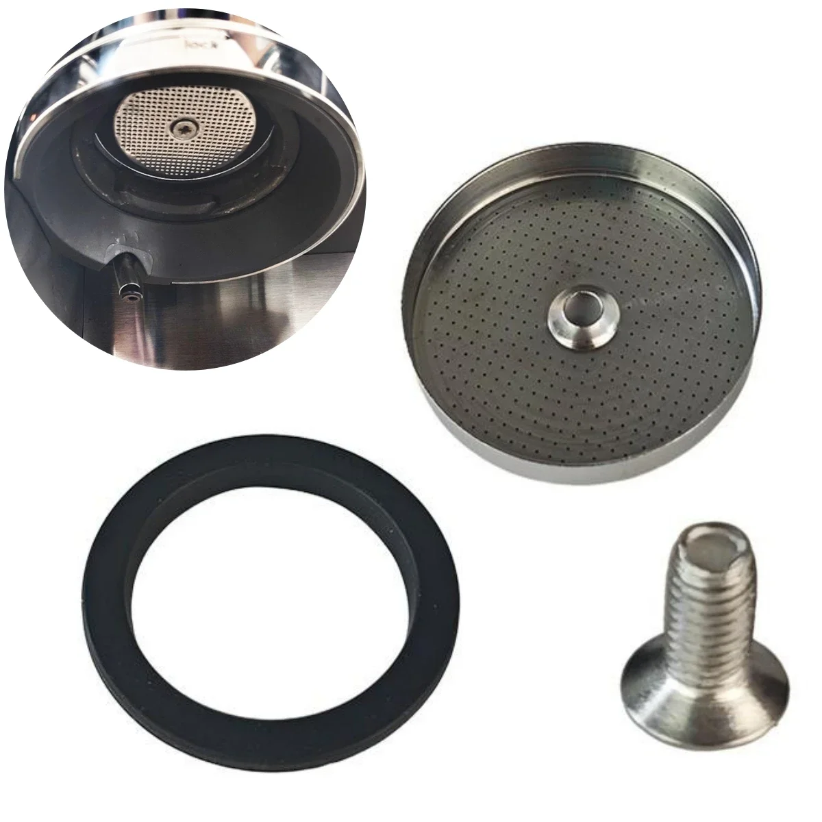 

Coffee Machine Shower Screen Set Coffee Machine Group Head Inner Shower Screen Replacement Part For ES601-655-701 Coffeeware