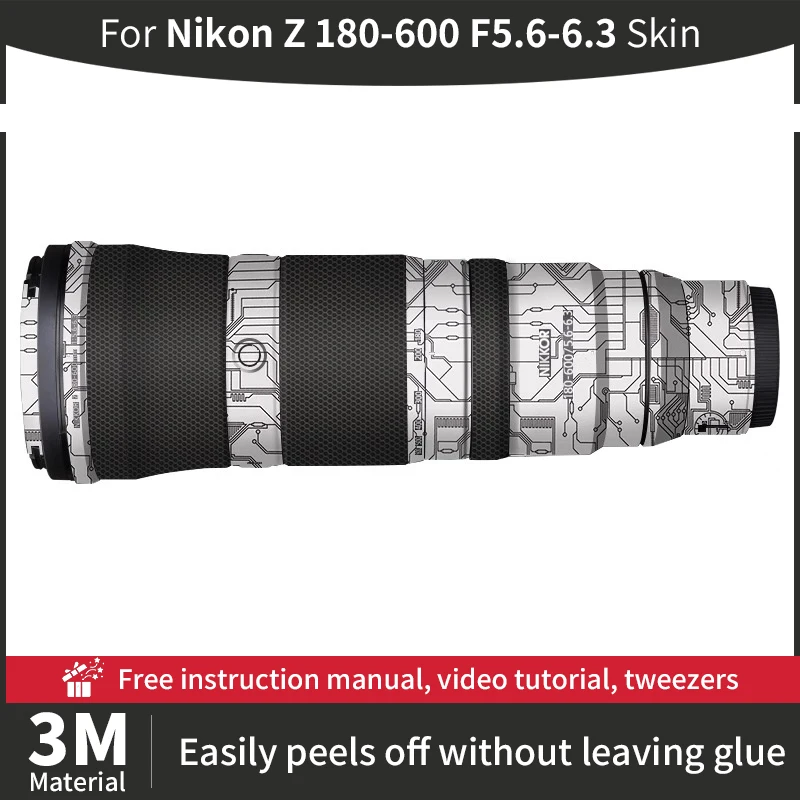 For Nikon 180 600mm Skin Nikon Z 180-600mm F5.6-6.3 Camera Lens Skin Anti-scratch Camera Lens Sticker protective film