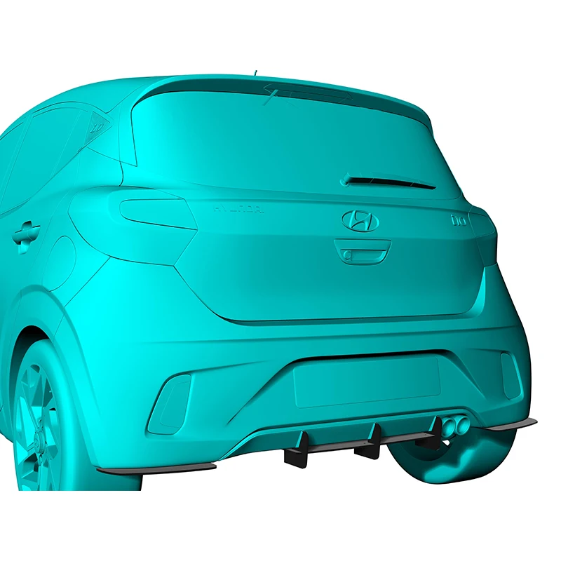 Use For Hyundai i10 N Line 2020--2023 Year Rear Diffuser Bumper Lips Spoiler Splitter Body Kit Accessories