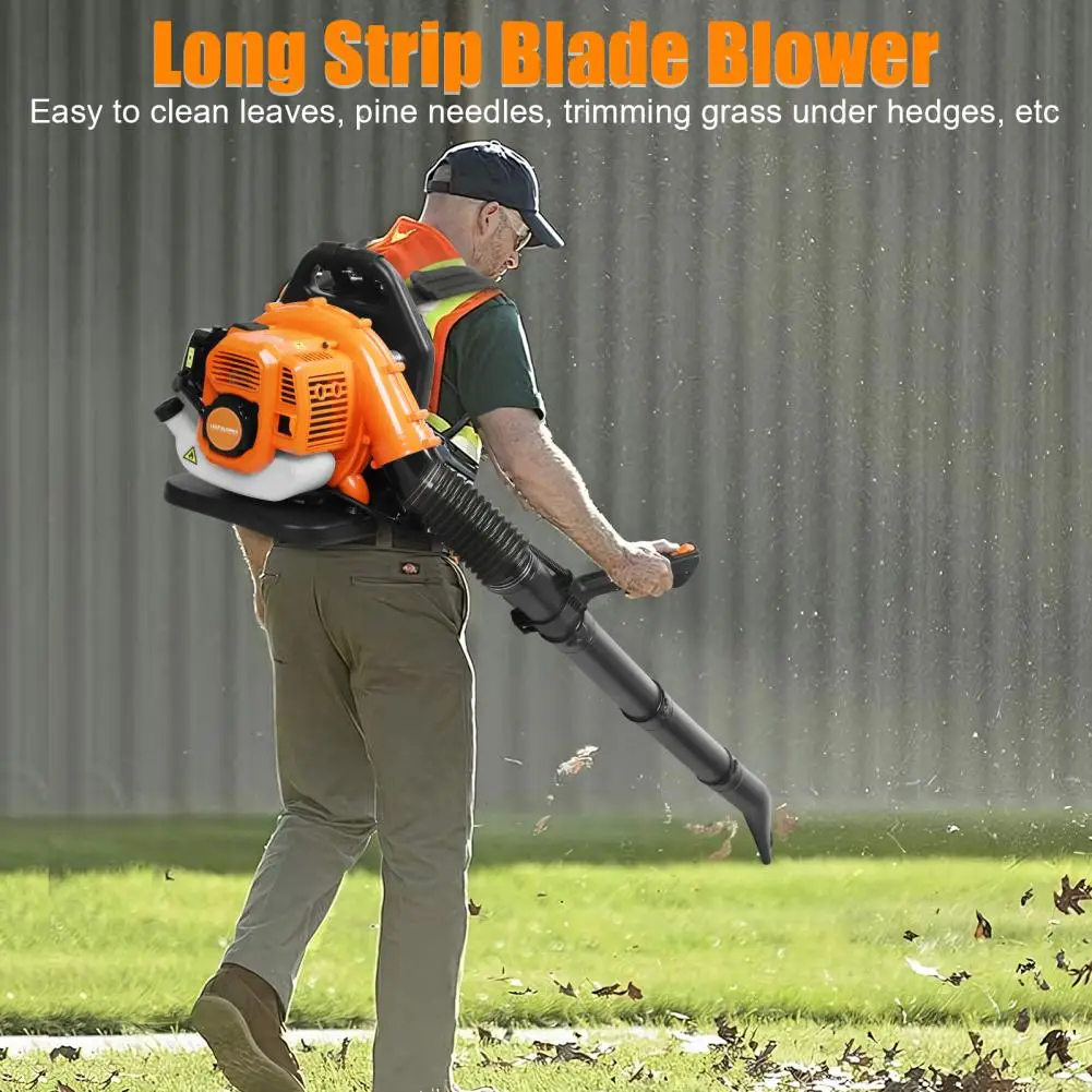 Backpack Leaf Blower, 52CC 2 Stroke Gas Leaf Blower for Blowing Leaves/Dust/Snow550 CFM Blower for Lawn Care, Road Cleaning