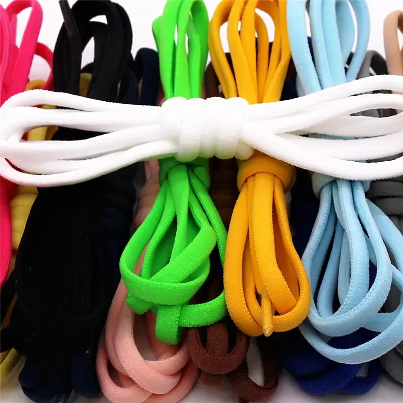 Cordones elásticos para perezosos para niños y adultos, cordones planos para zapatillas, se ajustan rápidamente a todos los zapatos, 1 par